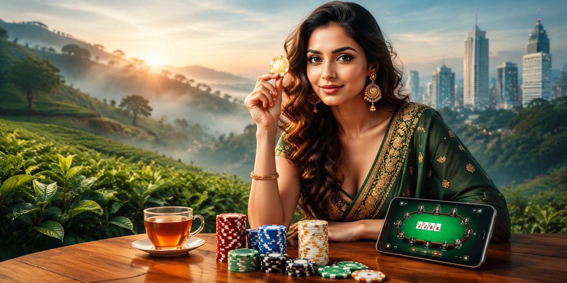 সিলেটের চা বাগানে বসে লটারি গেম উপভোগের দৃশ্য
